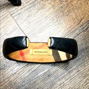Burberry Black Leather Headband